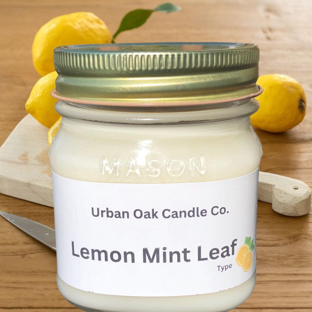 Lemon Mint Leaf (type) Candle 8 oz.