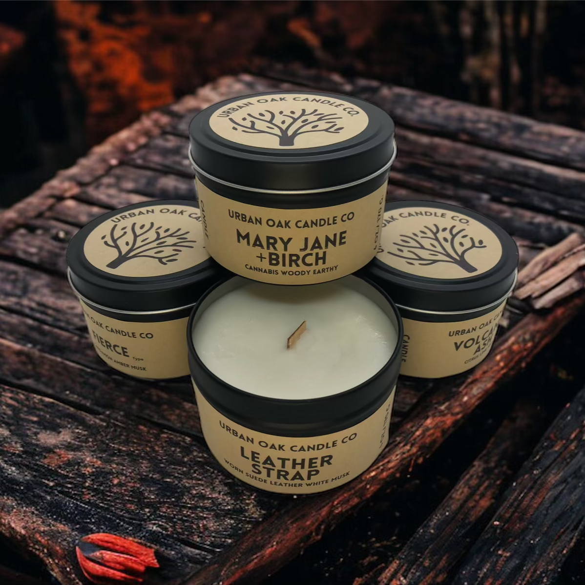 Soy Candle Tin 6 oz (Wood Wick)