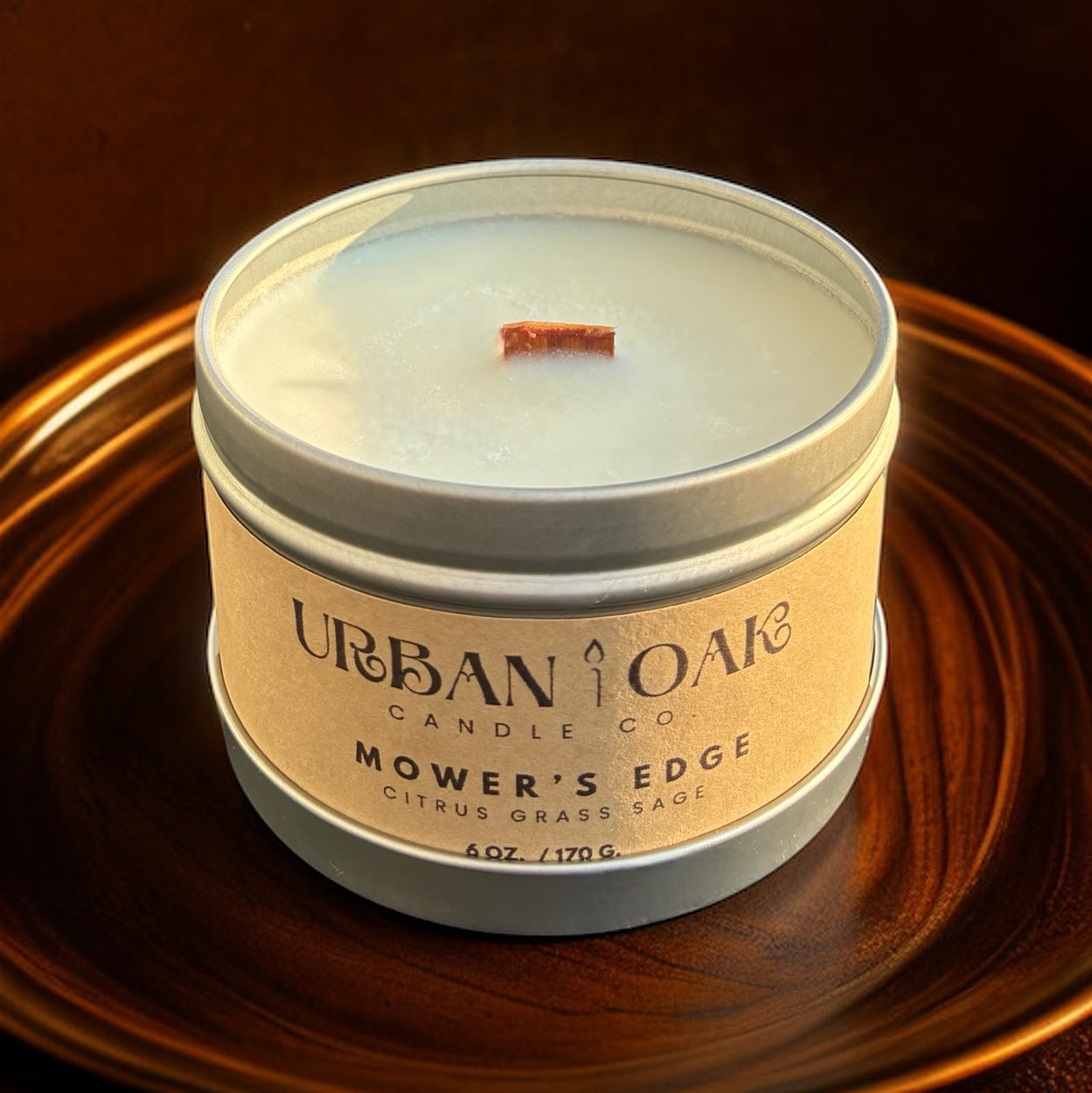 Seasonal Collection  Soy Candle Tin (Wood Wick)
