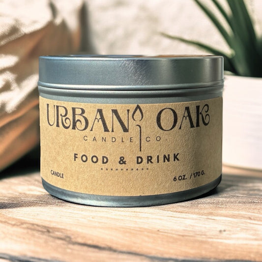 Food & Drink Collection-Soy Candle Tin (Wood Wick )